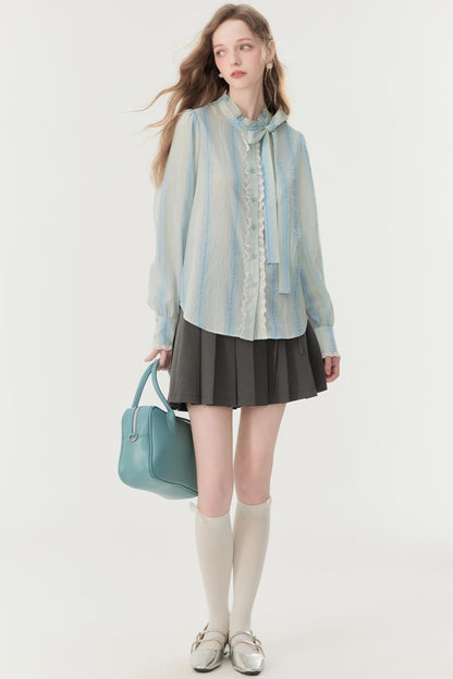 Gradient Stripe Blouse