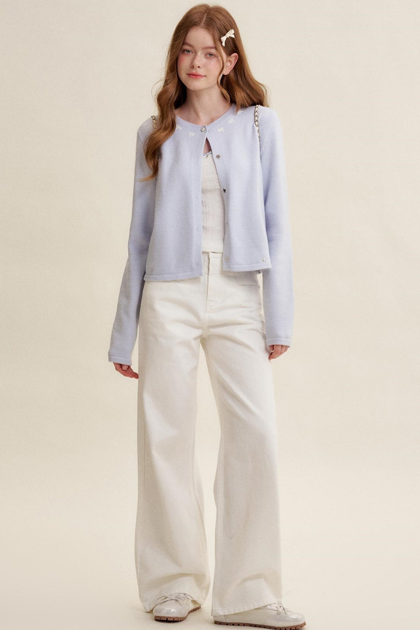 Pearl Button Knit Cardigan