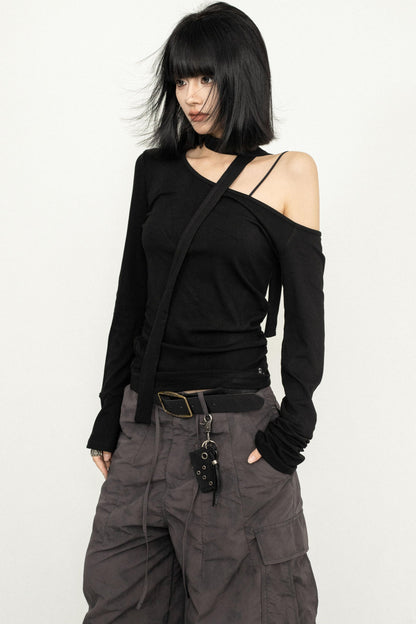 Off-Shoulder Slant Top