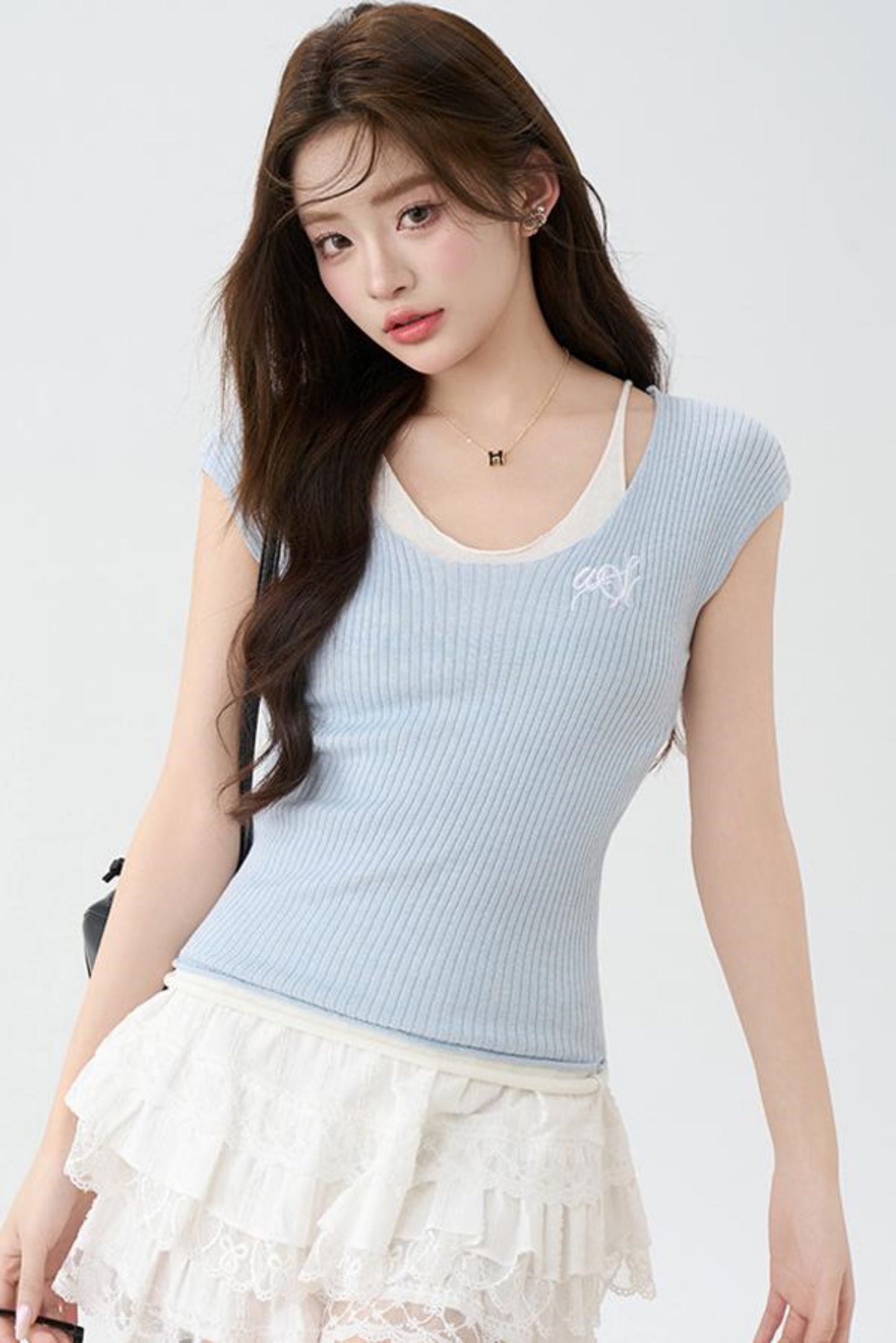 Lightweight Cap Sleeve Knit Top