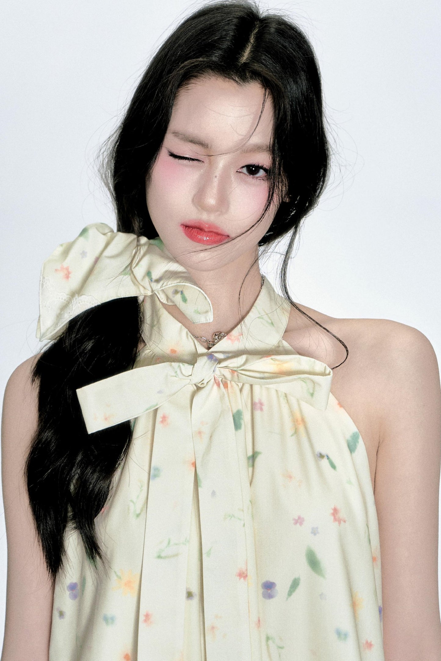 Vacation Floral Bow Dress