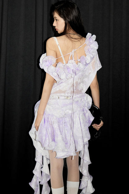 Lavender Strapless Dress