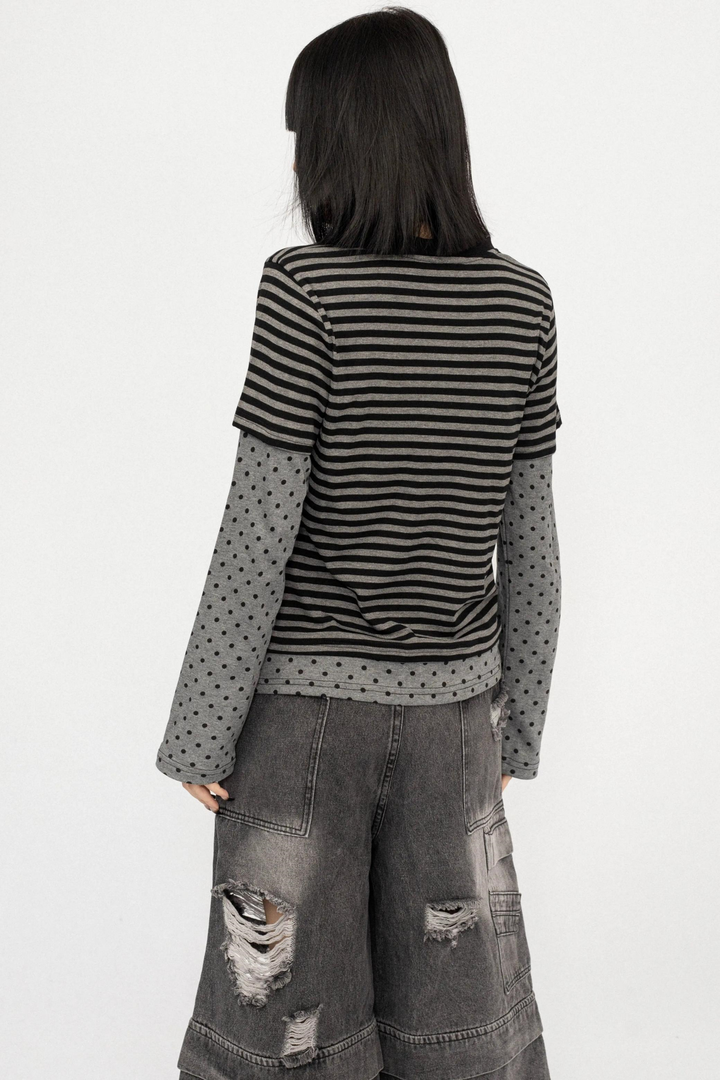 Retro Striped Patchwork Top