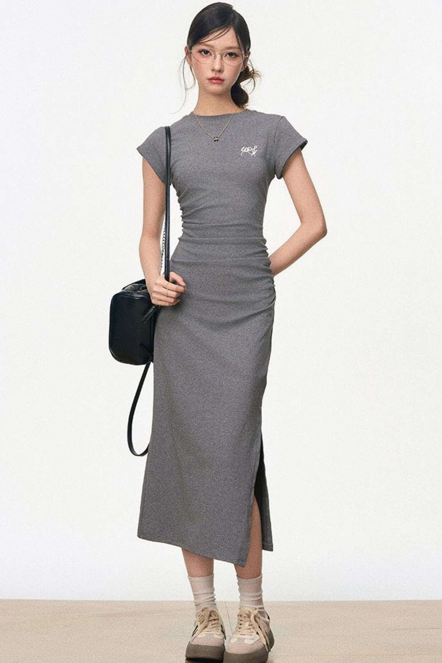 Comfy Drawstring Knit Dress