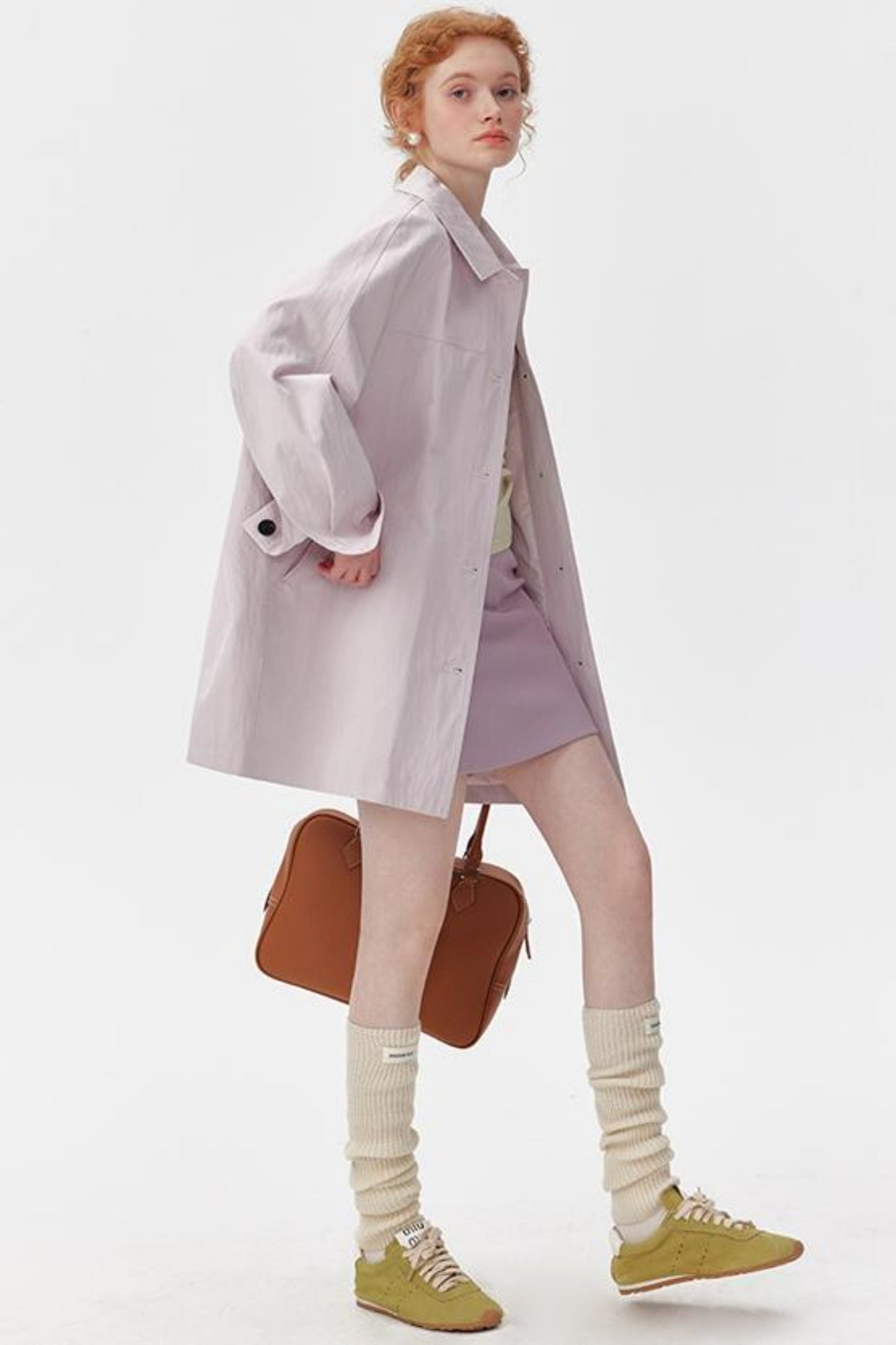 Purple Pink Trench Coat