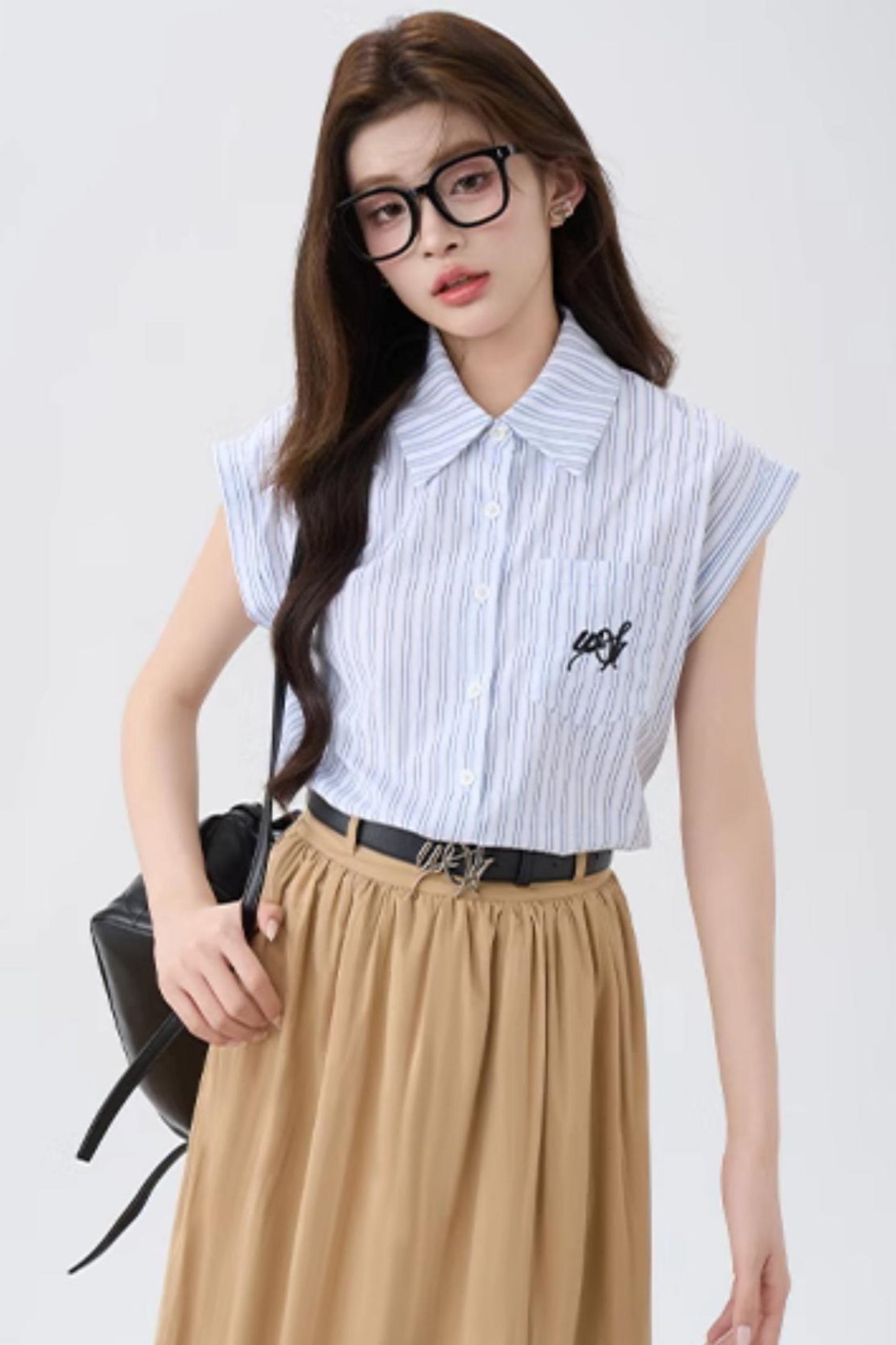 Summer Khaki A-Line Skirt