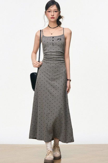 Summer Halter Dress With Black Cardigan Set-Up