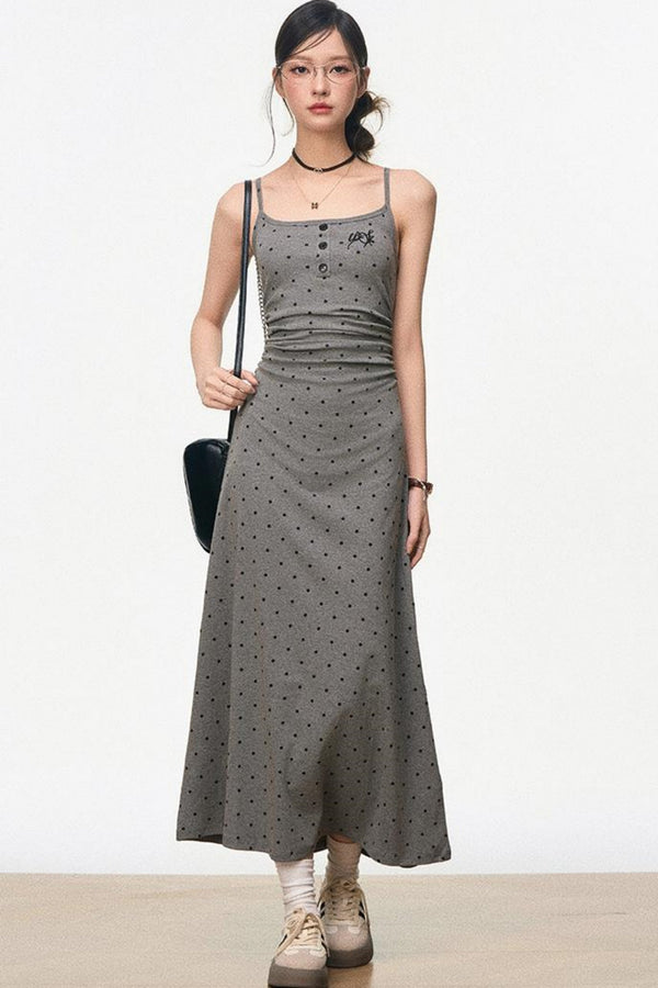 Summer Halter Dress With Black Cardigan Set-Up