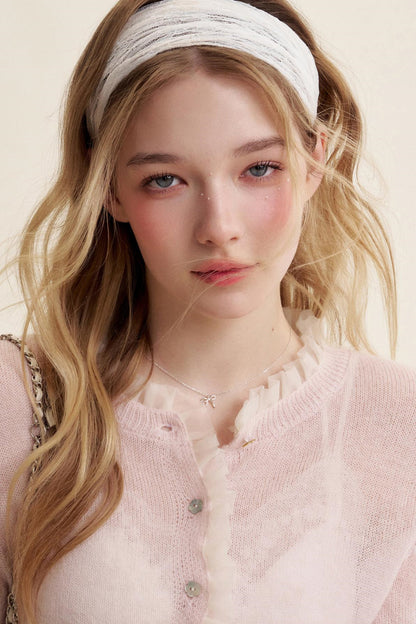 Sheer Organza Mohair Cardigan