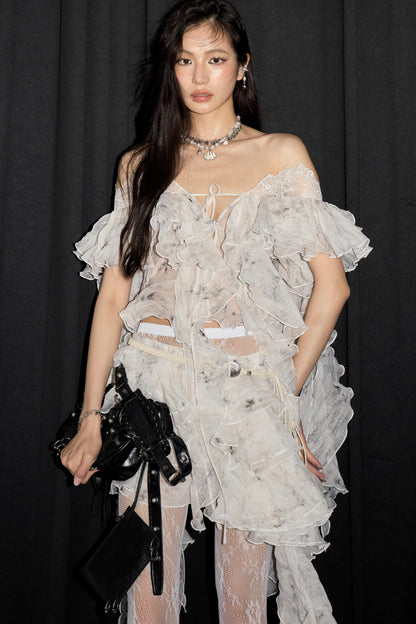 Botanical Ruffle Top