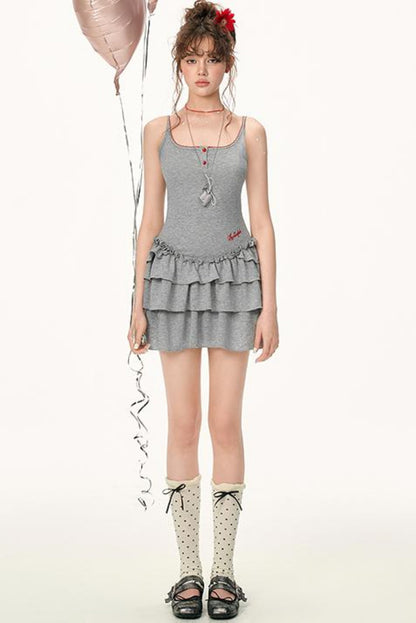 Sweet Ruffle Halter Dress