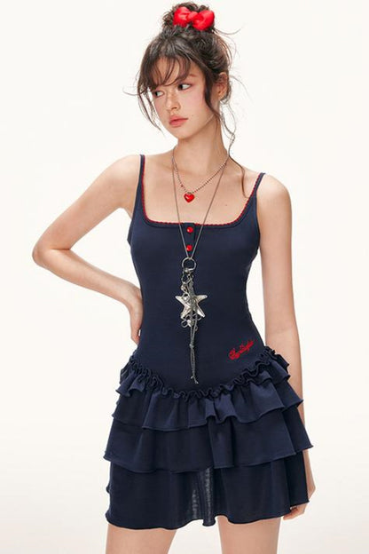 Sweet Ruffle Halter Dress