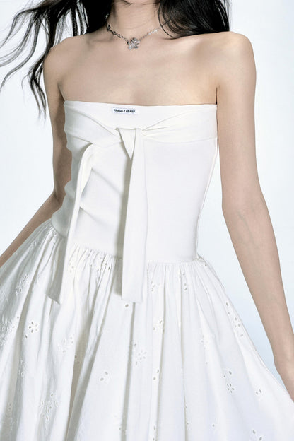 White Feather Tie-Dress