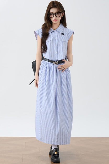 Summer Chic Pleated Skirt Set-Up