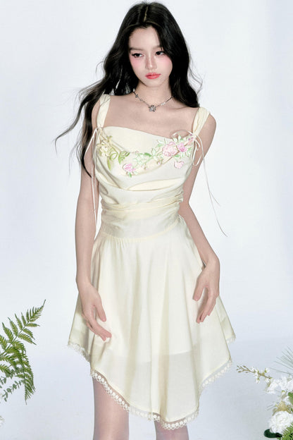 Yellow Tulle Vacation Dress