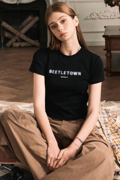 Slim Shoulder Short Sleeve T Shirt