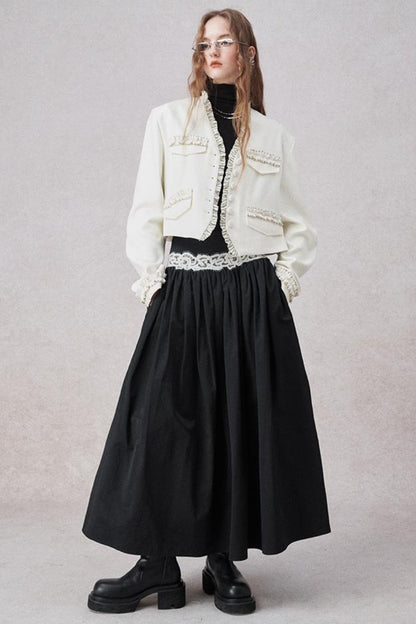 Lotusblatt Rand Kurzmantel 