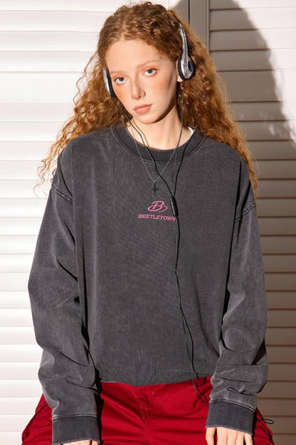 Embroidered Long Sleeve Tee