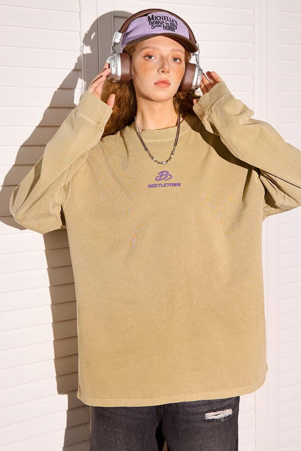 Embroidered Long Sleeve Tee