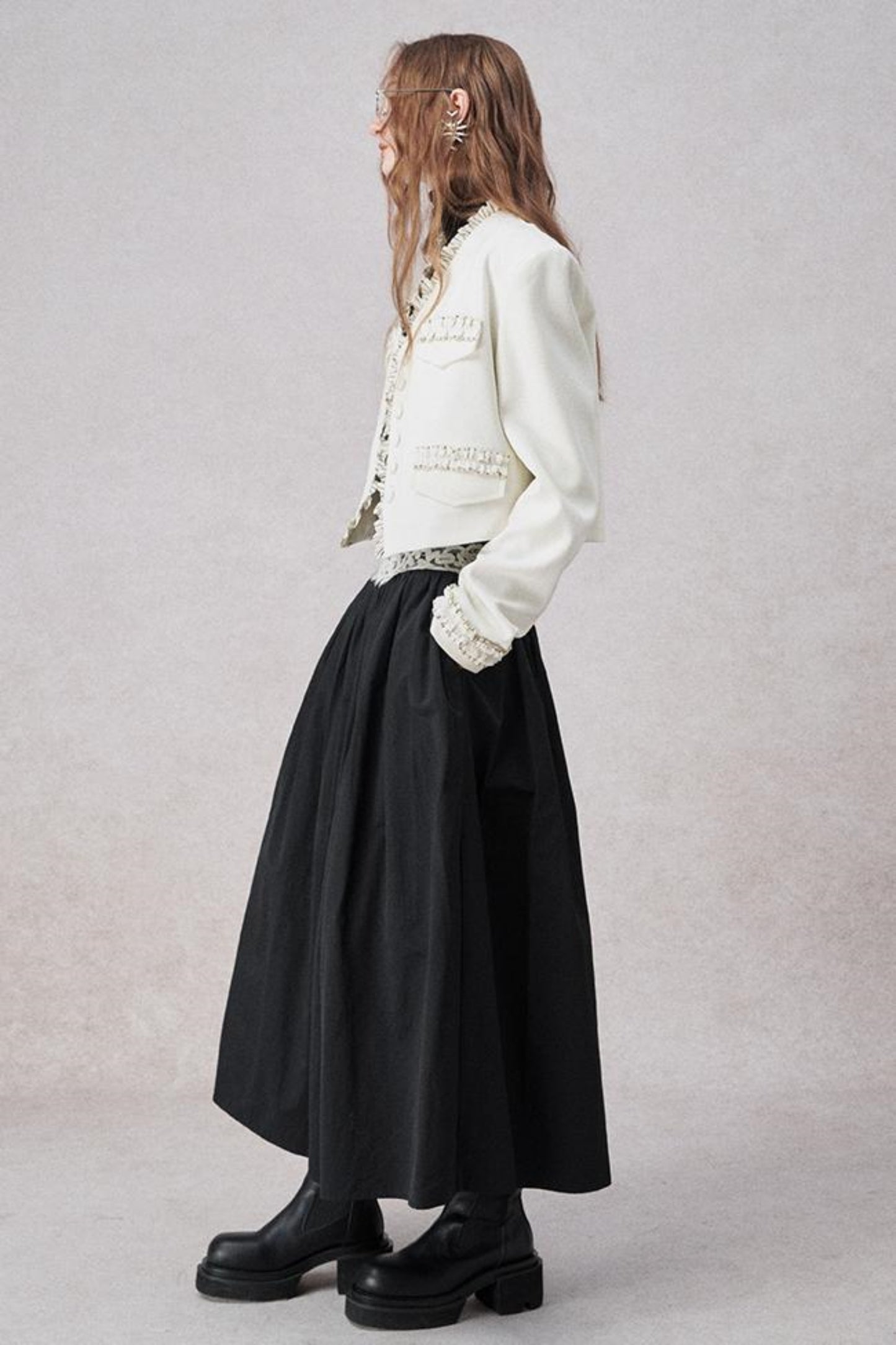 Lotusblatt Rand Kurzmantel 