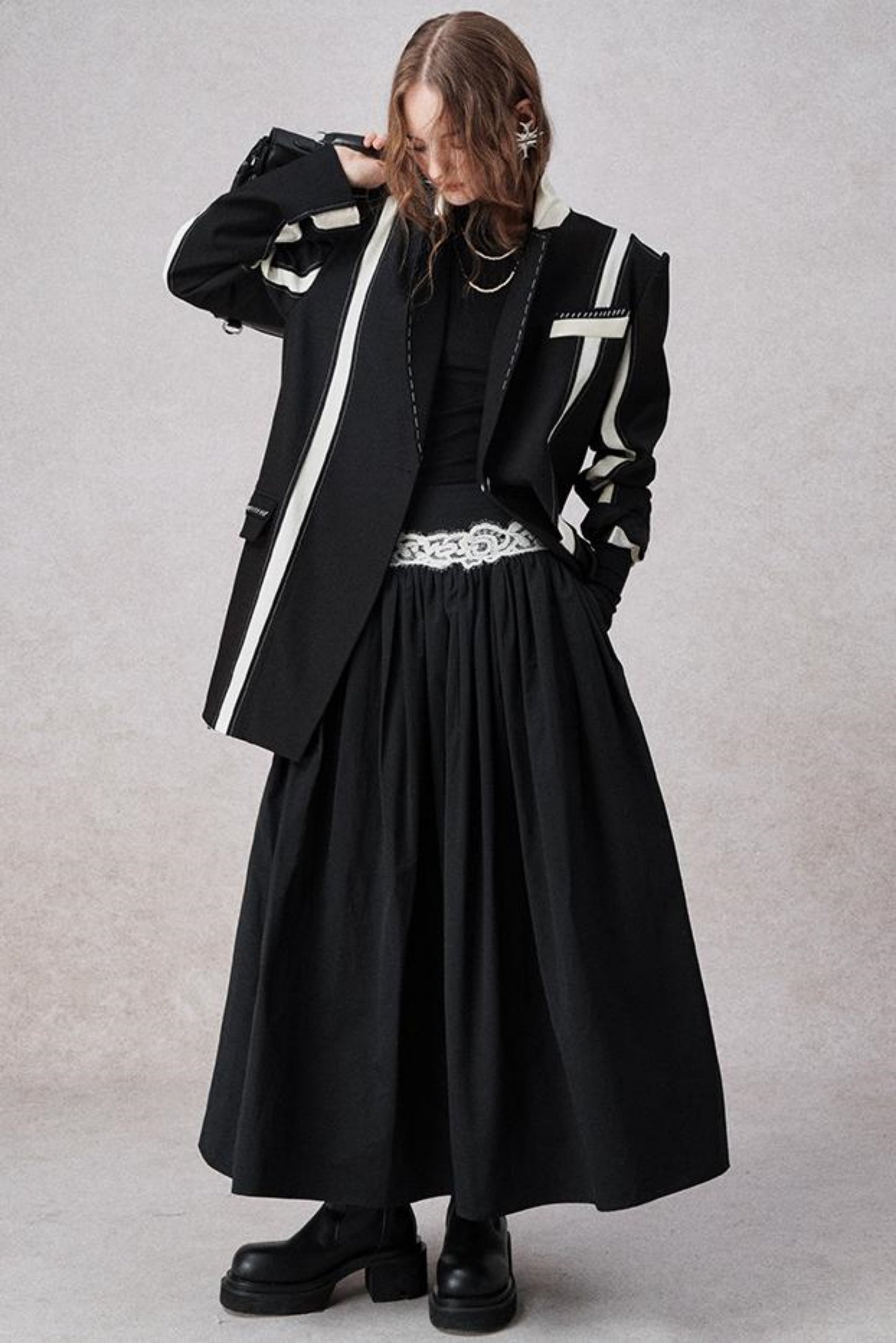 Retro eleganter H-Linien Blazerjacke 