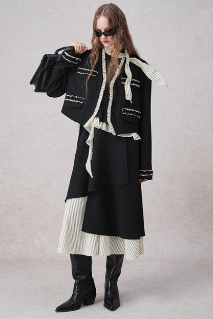 Lotusblatt Rand Kurzmantel 