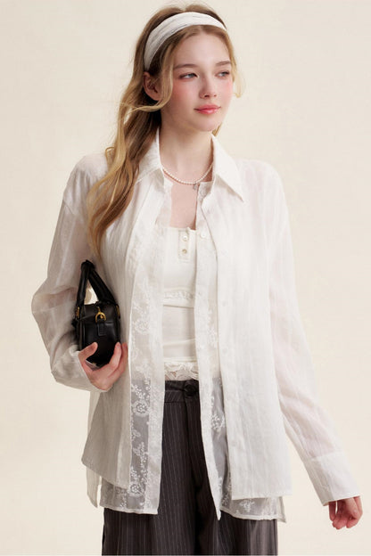 Soft Tencel Lace Shirt