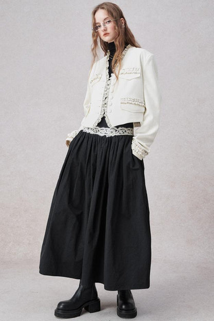 Lotusblatt Rand Kurzmantel 