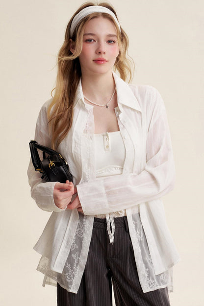 Soft Tencel Lace Shirt