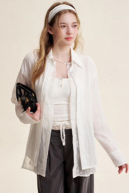 Soft Tencel Lace Shirt