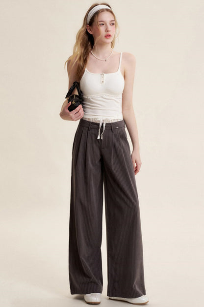 Elegant Lace Trim Pants