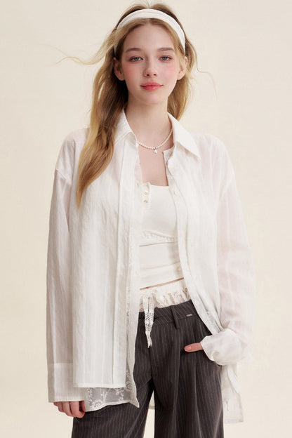Soft Tencel Lace Shirt
