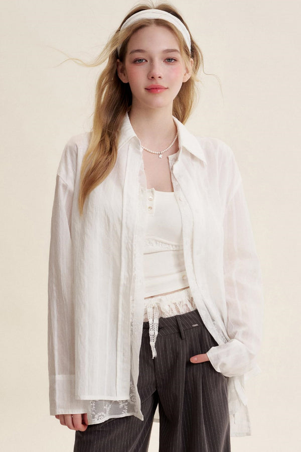 Soft Tencel Lace Shirt