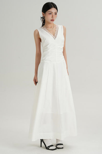 High End Lace Slim V-Neck Dress