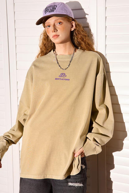 Embroidered Long Sleeve Tee