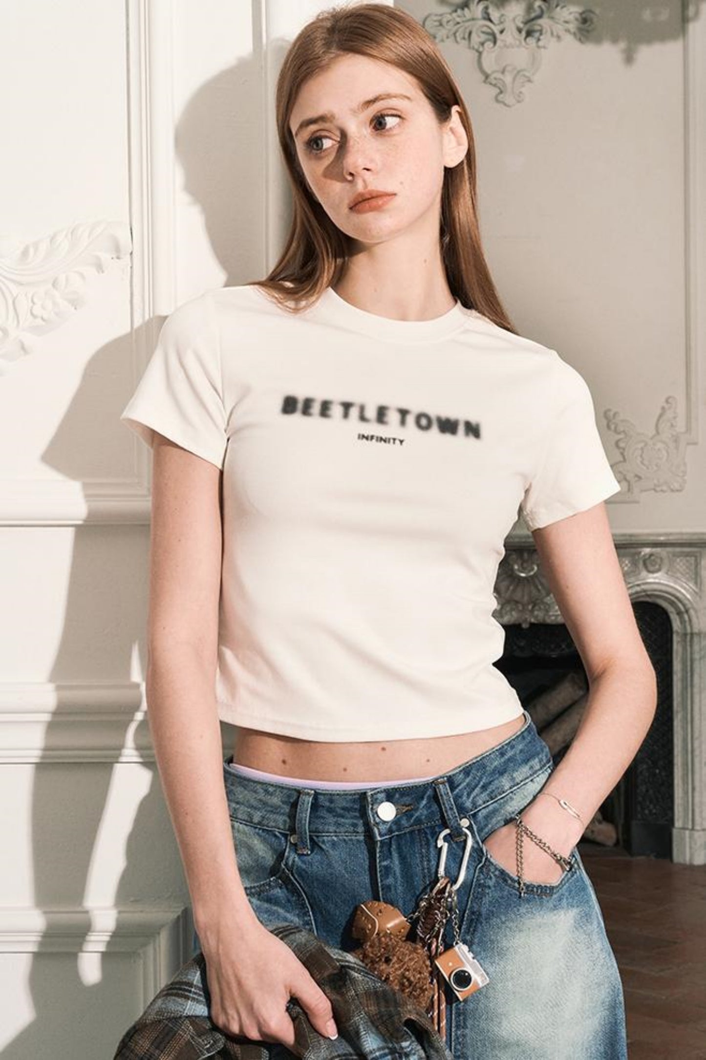 Slim Shoulder Short Sleeve T Shirt