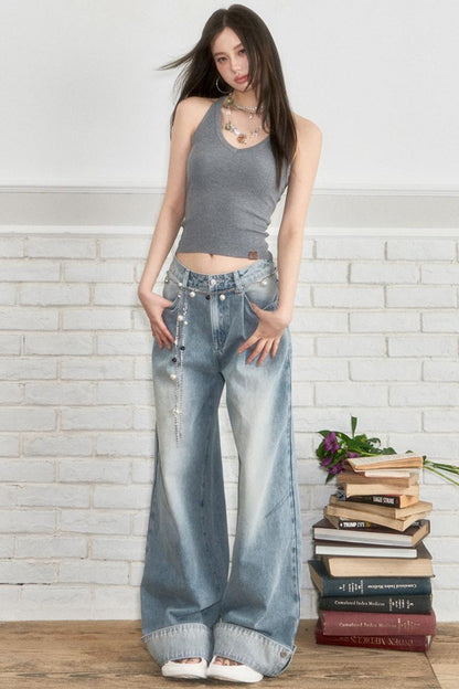 Minimal Design Wool Camisole Top