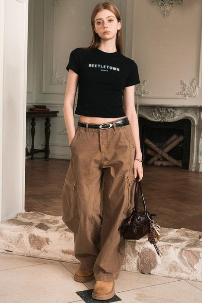 Slim Shoulder Short Sleeve T Shirt