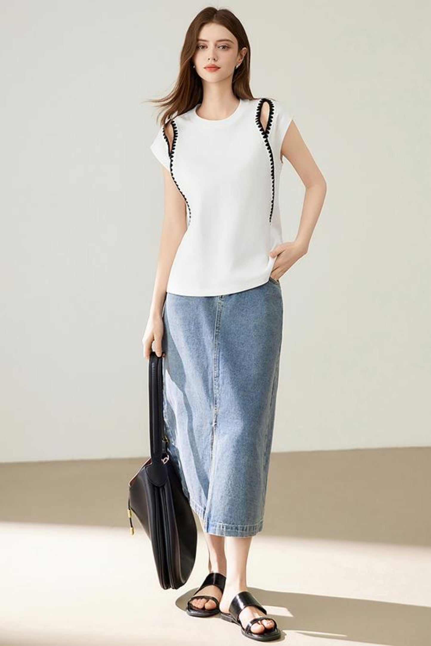 Elegant Covered Shoulder Short Sleeve Top