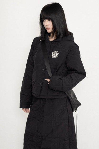 Korean Simple Short Hooded Cotton Jacket