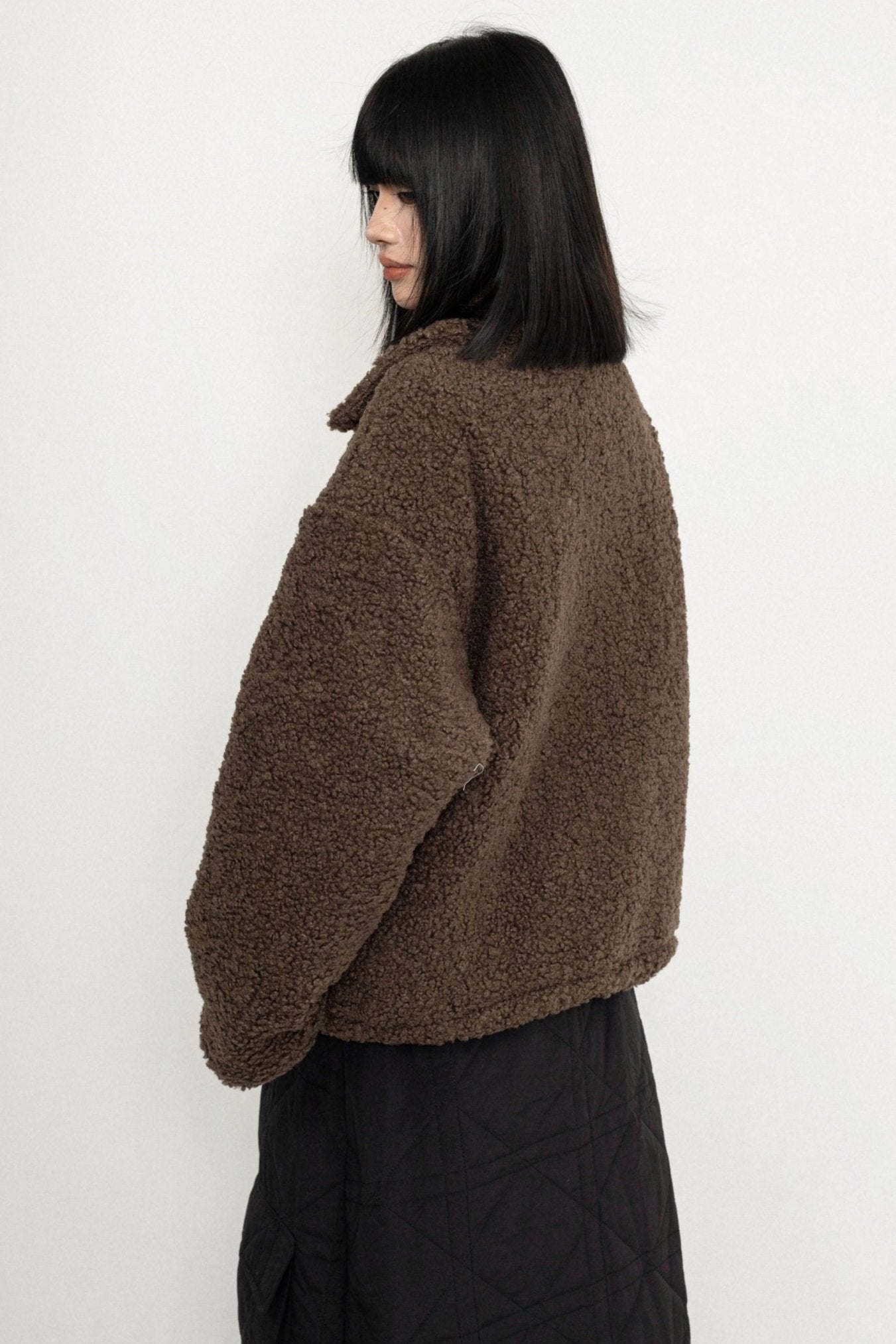 MAILLARD BROWN LAMBSWOOL COAT