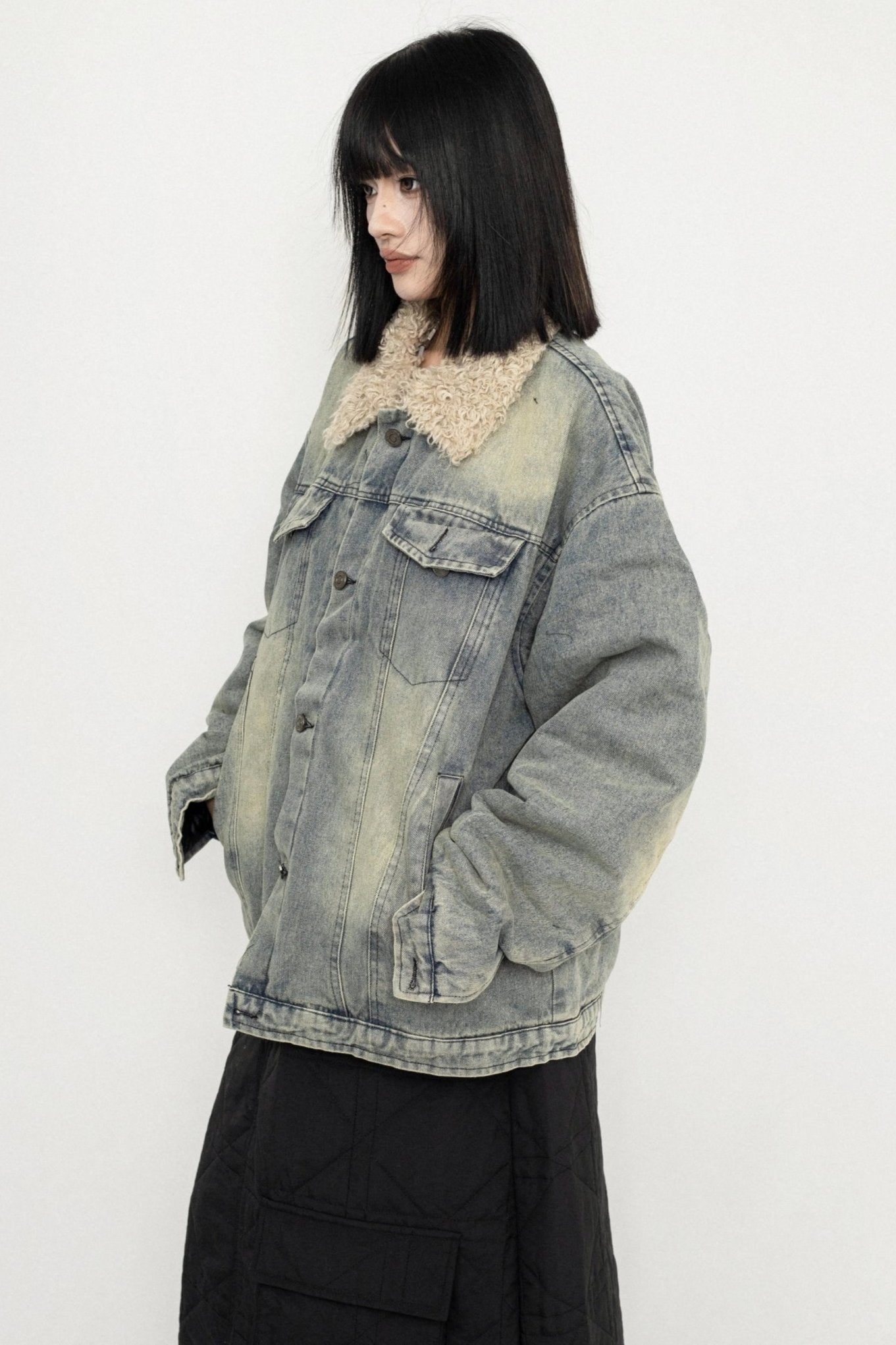 American Retro Sweet Winter Denim Cotton Jacket