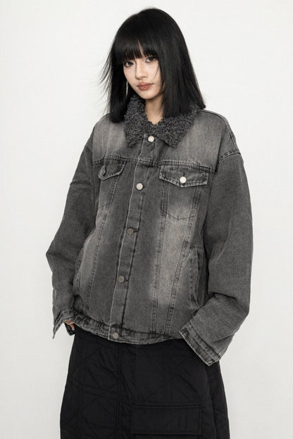 American Retro Sweet Winter Denim Cotton Jacket