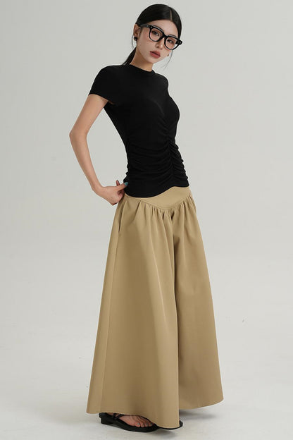 Slim Fit Wrinkle Design T-Shirt