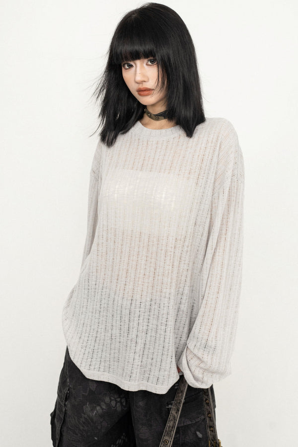 Korean Style Sheer Blouse