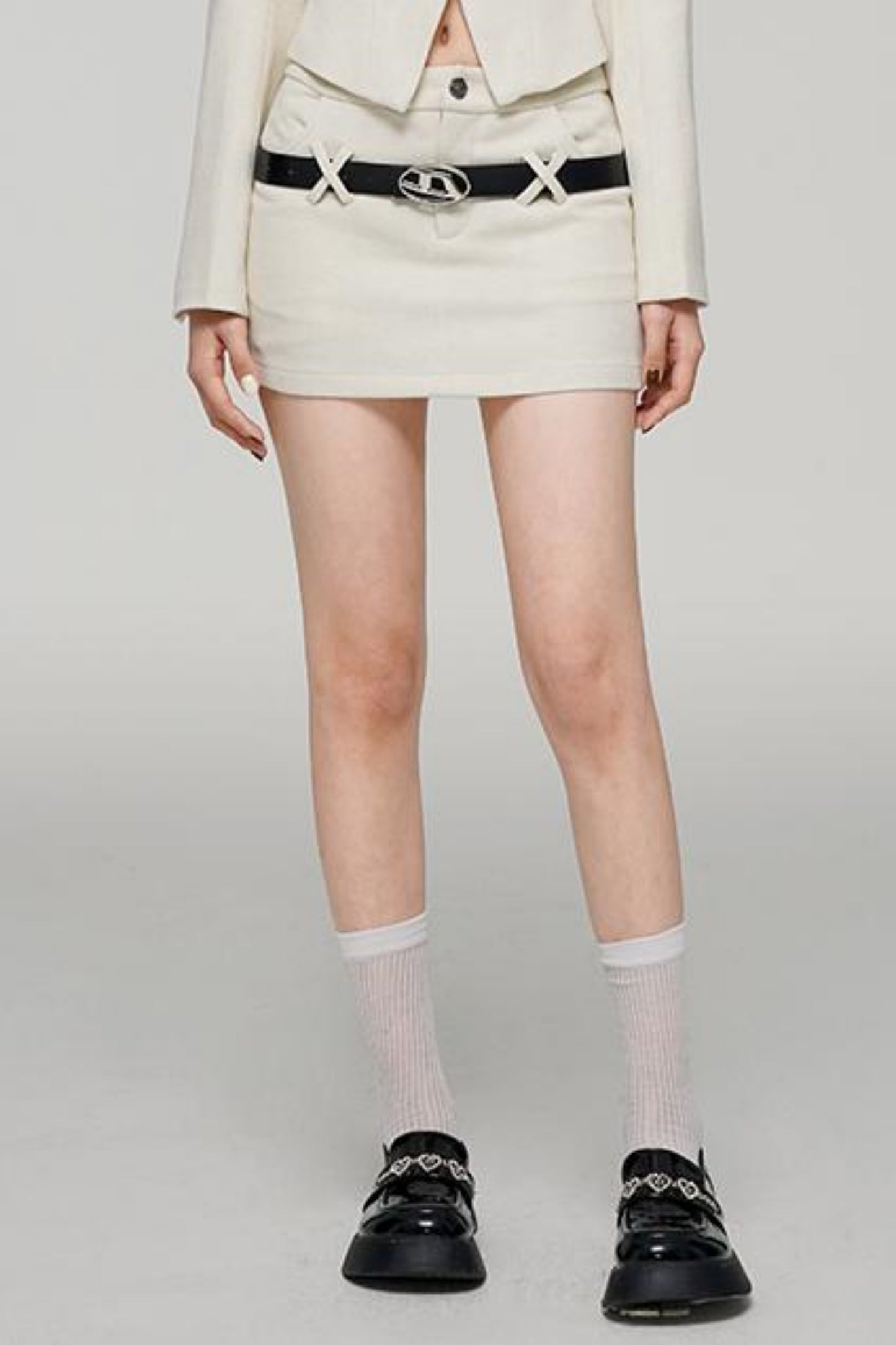 Elegant Short Blazer Skirt Set-Up