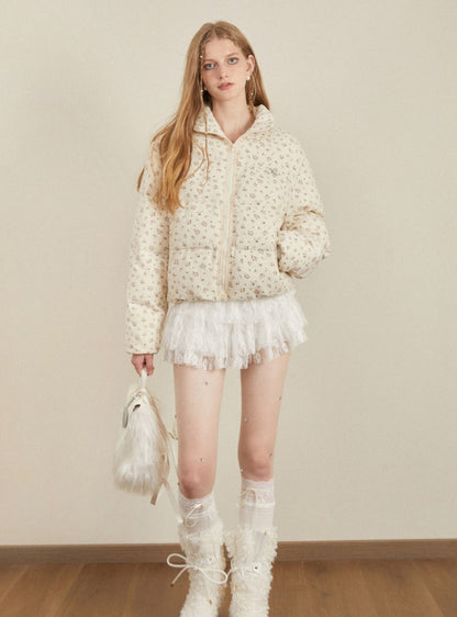 Lace Small Floral Cotton Coat