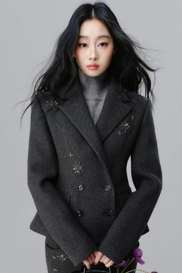 트위드 자켓 A라인 스커트 세트업 