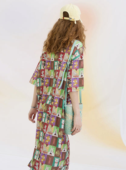 Chinese Style All-Print Dress