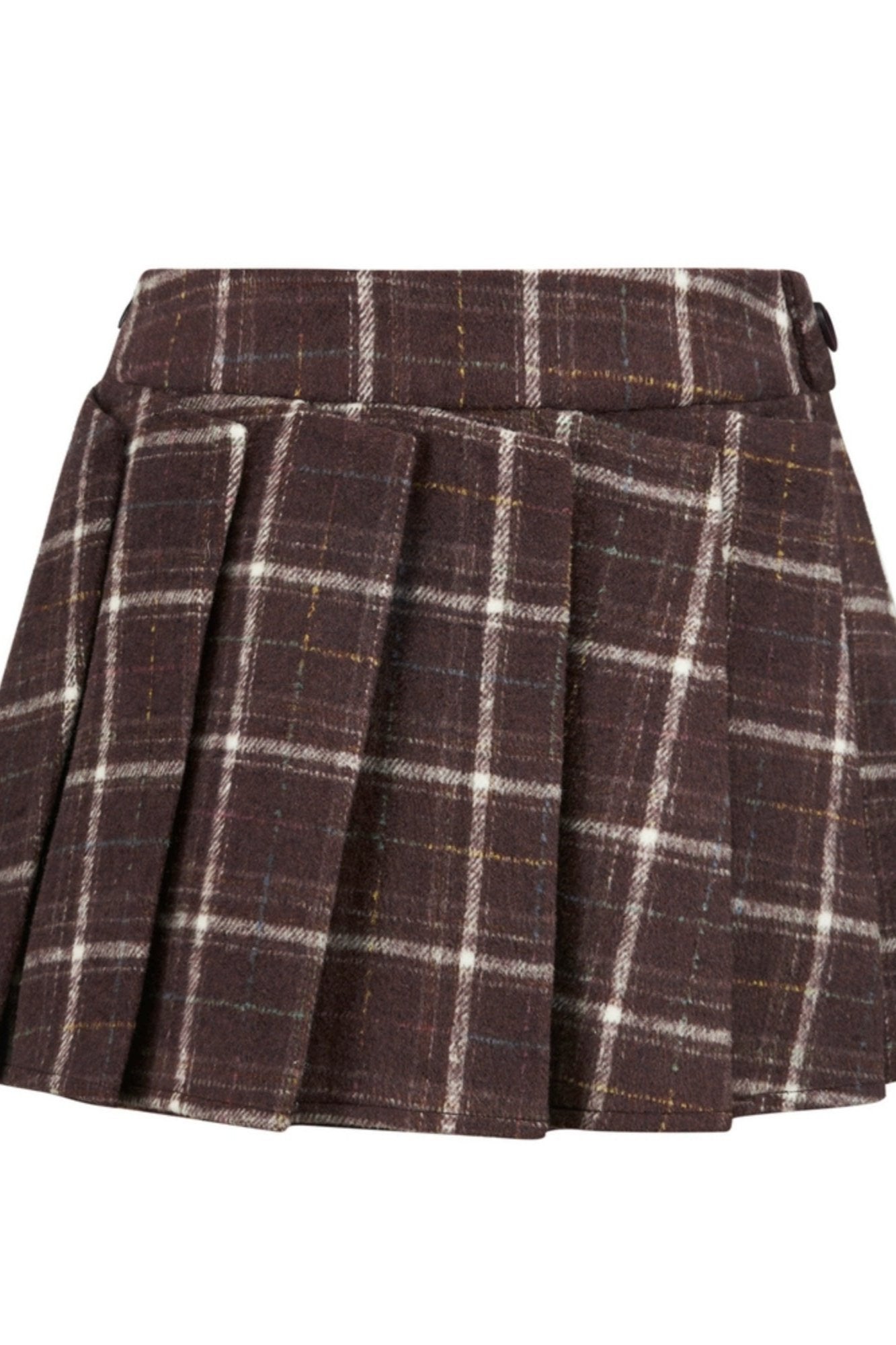 AYF|"Caramel Cookies" Spring/Autumn retro casual stitching original design sense pleated checked pleated skirt